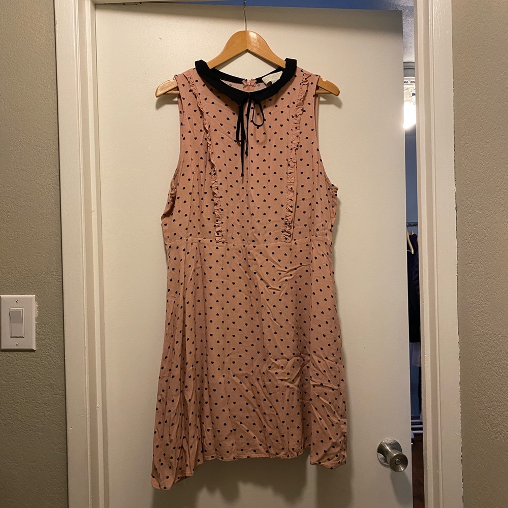 Forever 21 Heart Design Pink Midi Dress